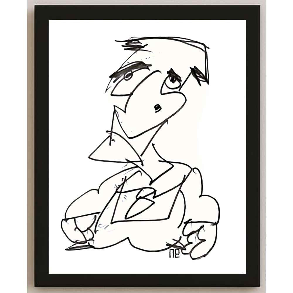 Nezih Danyal Tipler Kişiye Özel Sertifikalı Sınırlı Fine Art Karikatür Baskı NTP00107