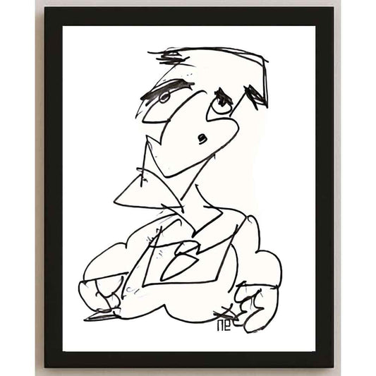 Nezih Danyal Tipler Kişiye Özel Sertifikalı Sınırlı Fine Art Karikatür Baskı NTP00107