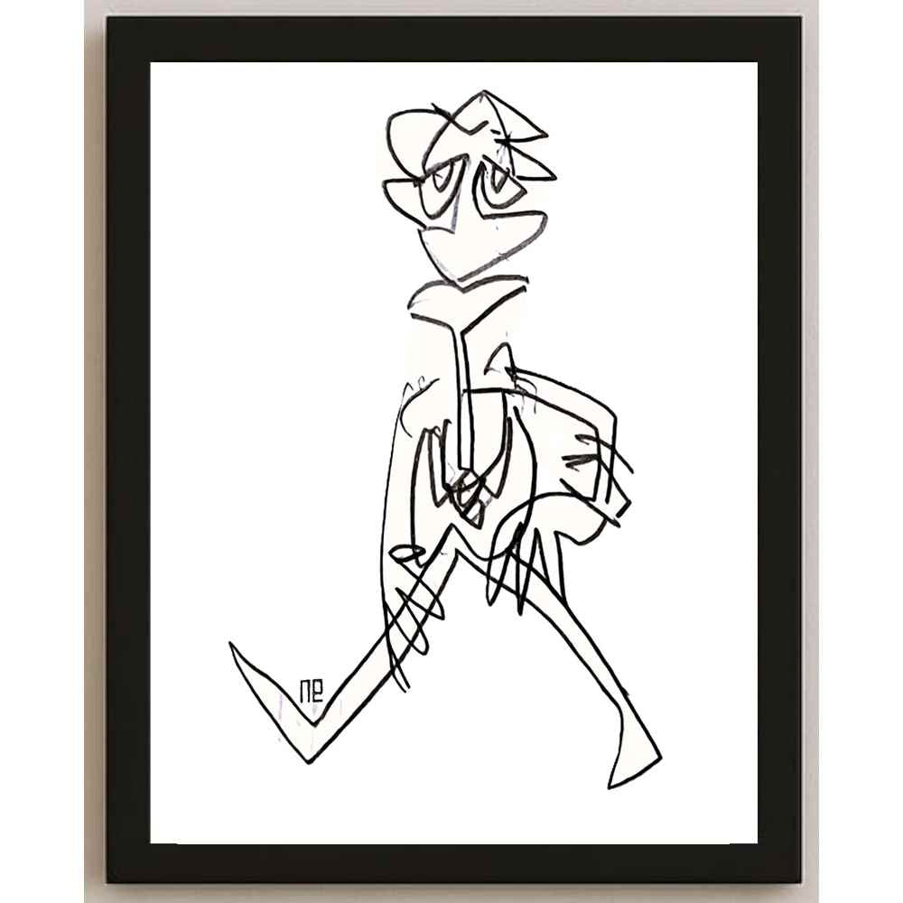 Nezih Danyal Tipler Kişiye Özel Sertifikalı Sınırlı Fine Art Karikatür Baskı NTP00108