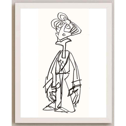 Nezih Danyal Tipler Kişiye Özel Sertifikalı Sınırlı Fine Art Karikatür Baskı NTP00109