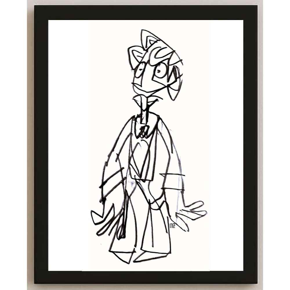 Nezih Danyal Tipler Kişiye Özel Sertifikalı Sınırlı Fine Art Karikatür Baskı NTP00110