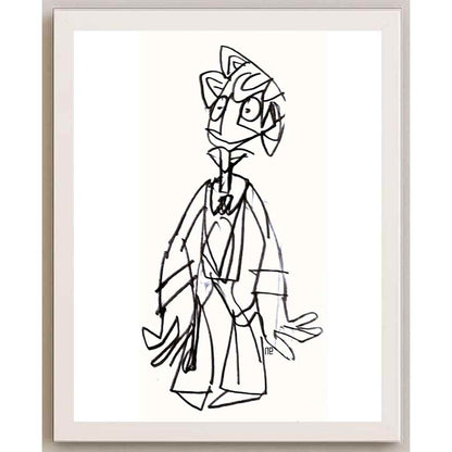 Nezih Danyal Tipler Kişiye Özel Sertifikalı Sınırlı Fine Art Karikatür Baskı NTP00110