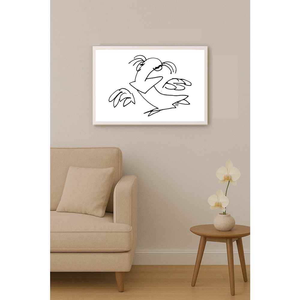 Nezih Danyal Tipler Kişiye Özel Sertifikalı Sınırlı Fine Art Karikatür Baskı NTP00111