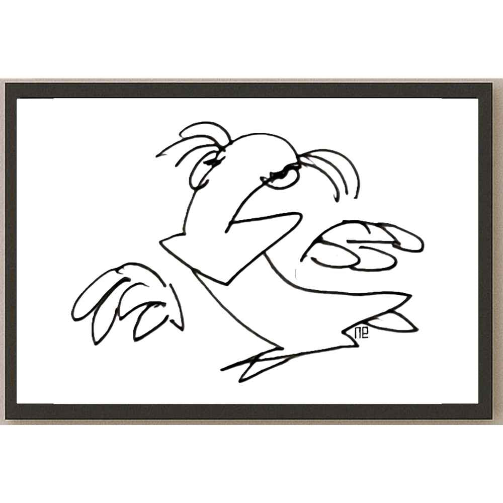 Nezih Danyal Tipler Kişiye Özel Sertifikalı Sınırlı Fine Art Karikatür Baskı NTP00111