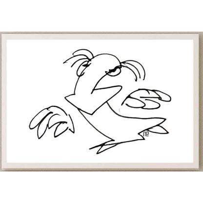 Nezih Danyal Tipler Kişiye Özel Sertifikalı Sınırlı Fine Art Karikatür Baskı NTP00111