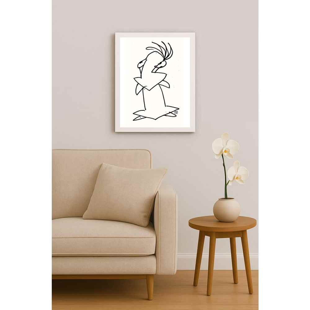 Nezih Danyal Tipler Kişiye Özel Sertifikalı Sınırlı Fine Art Karikatür Baskı NTP00113