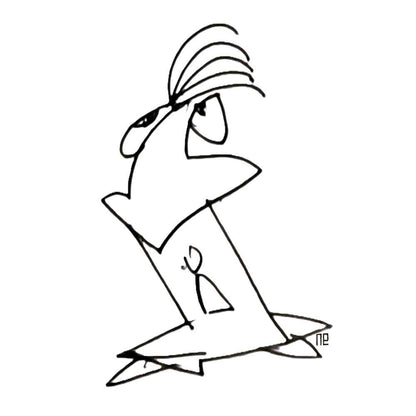 Nezih Danyal Tipler Kişiye Özel Sertifikalı Sınırlı Fine Art Karikatür Baskı NTP00115