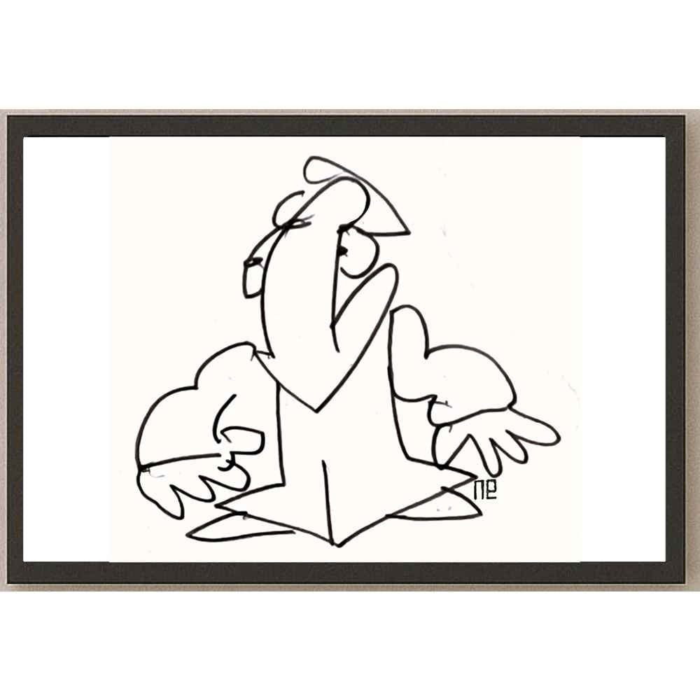 Nezih Danyal Tipler Kişiye Özel Sertifikalı Sınırlı Fine Art Karikatür Baskı NTP00116
