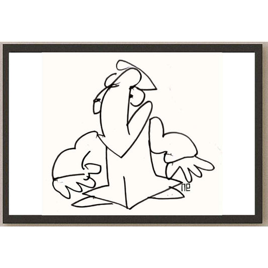 Nezih Danyal Tipler Kişiye Özel Sertifikalı Sınırlı Fine Art Karikatür Baskı NTP00116
