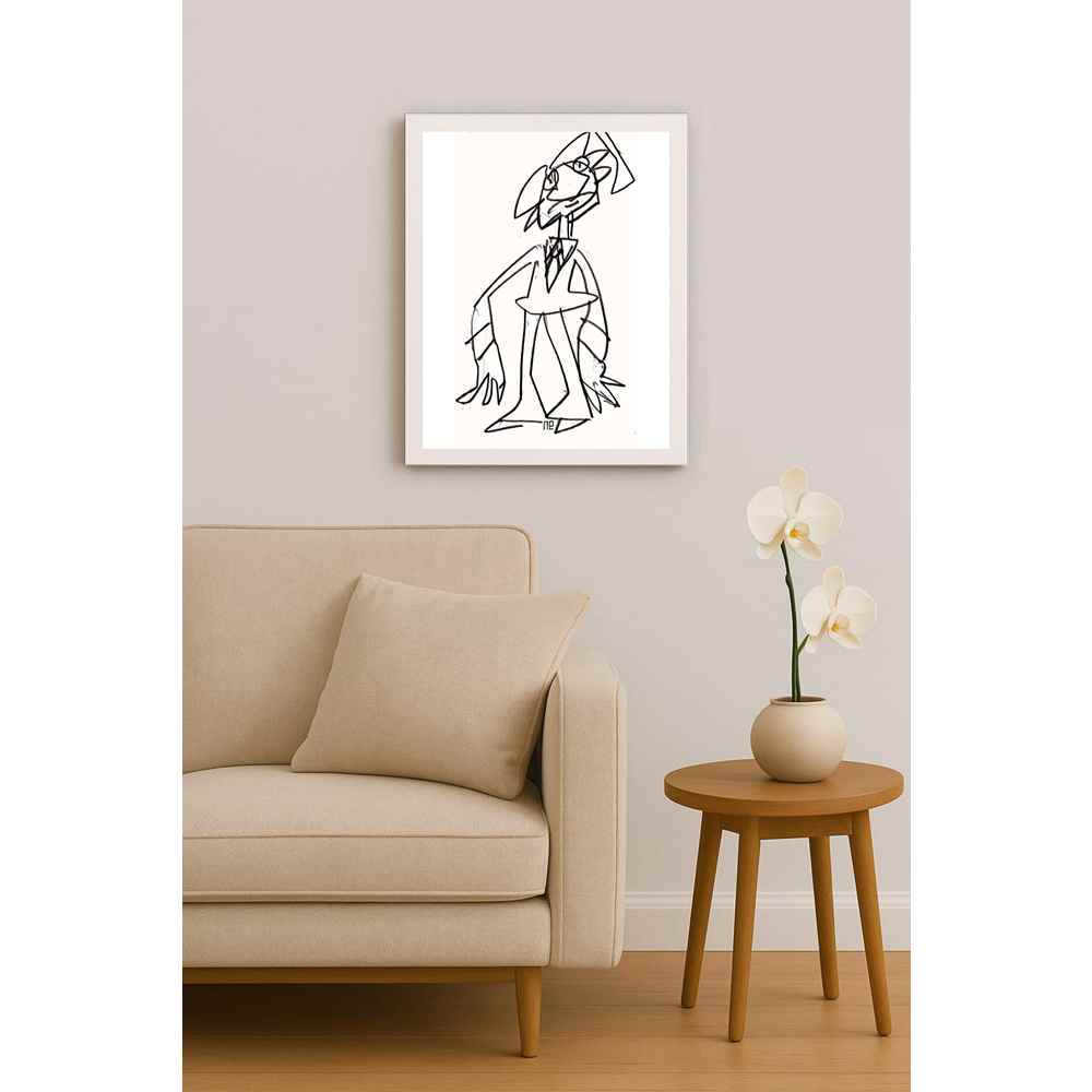 Nezih Danyal Tipler Kişiye Özel Sertifikalı Sınırlı Fine Art Karikatür Baskı NTP00117
