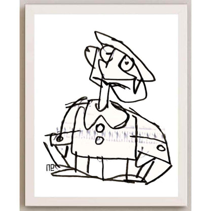 Nezih Danyal Tipler Kişiye Özel Sertifikalı Sınırlı Fine Art Karikatür Baskı NTP00119