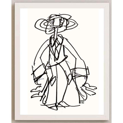 Nezih Danyal Tipler Kişiye Özel Sertifikalı Sınırlı Fine Art Karikatür Baskı NTP00120