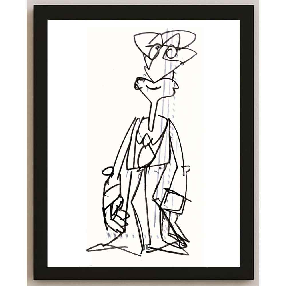 Nezih Danyal Tipler Kişiye Özel Sertifikalı Sınırlı Fine Art Karikatür Baskı NTP00121
