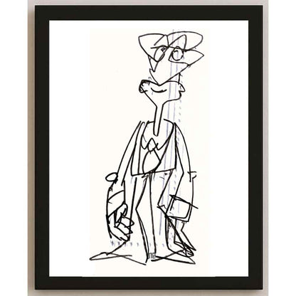 Nezih Danyal Tipler Kişiye Özel Sertifikalı Sınırlı Fine Art Karikatür Baskı NTP00121