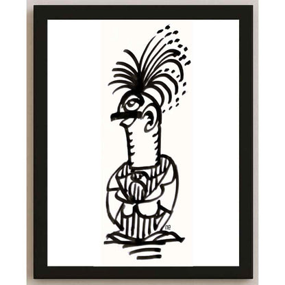 Nezih Danyal Tipler Kişiye Özel Sertifikalı Sınırlı Fine Art Karikatür Baskı NTP00122