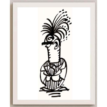 Nezih Danyal Tipler Kişiye Özel Sertifikalı Sınırlı Fine Art Karikatür Baskı NTP00122