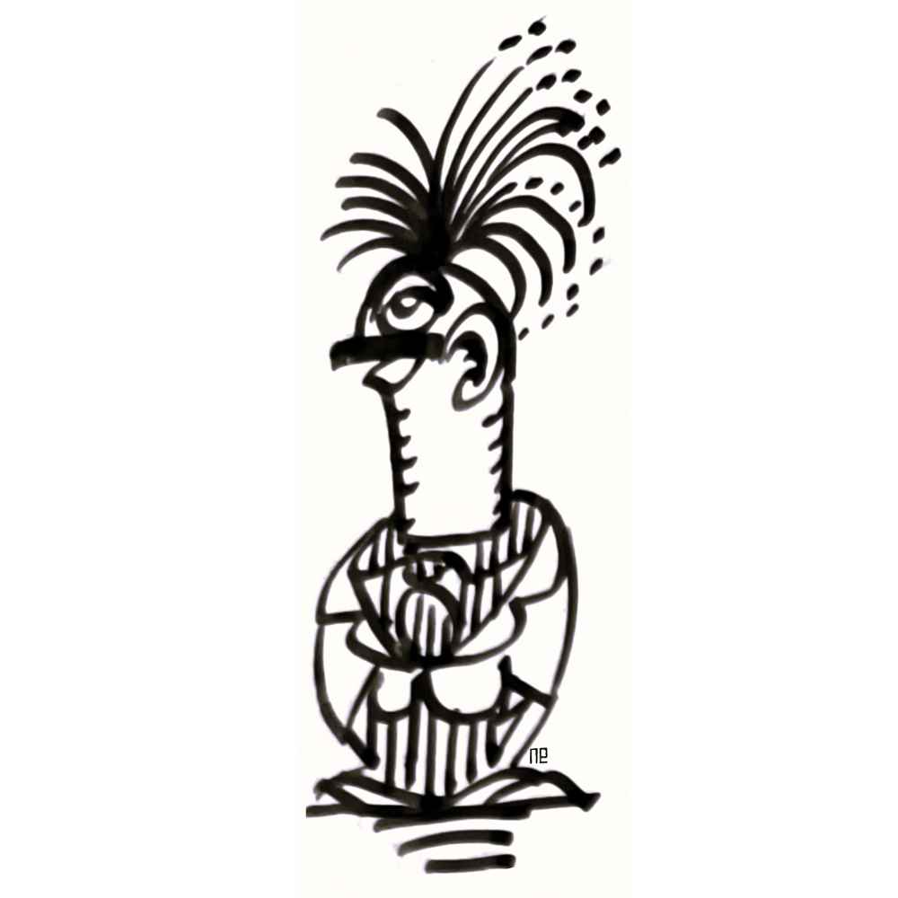 Nezih Danyal Tipler Kişiye Özel Sertifikalı Sınırlı Fine Art Karikatür Baskı NTP00122