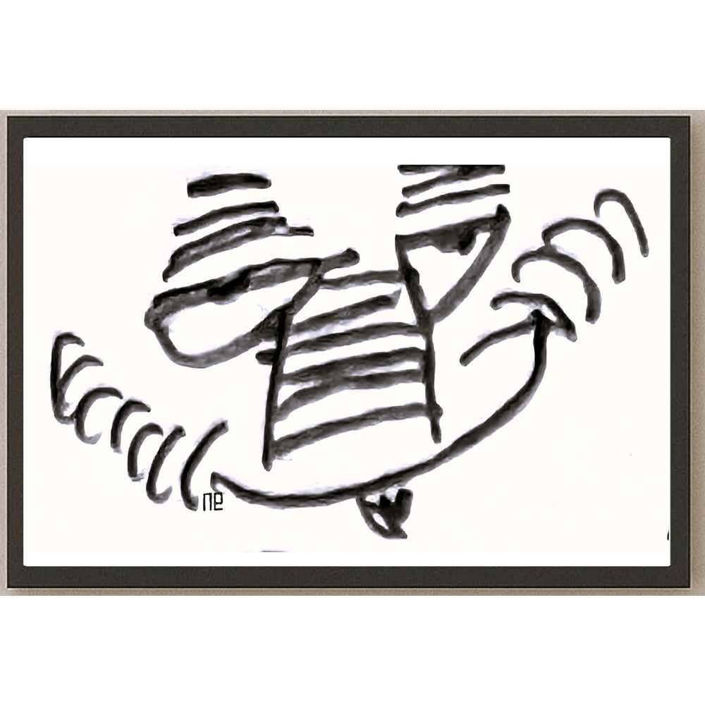 Nezih Danyal Tipler Kişiye Özel Sertifikalı Sınırlı Fine Art Karikatür Baskı NTP00123