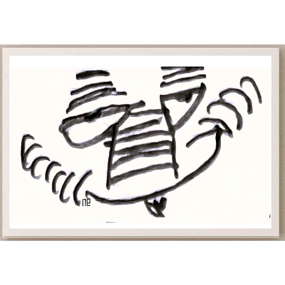Nezih Danyal Tipler Kişiye Özel Sertifikalı Sınırlı Fine Art Karikatür Baskı NTP00123
