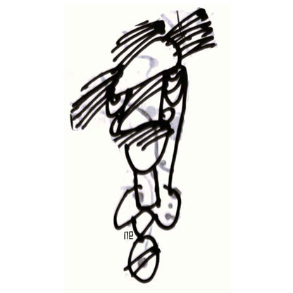Nezih Danyal Tipler Kişiye Özel Sertifikalı Sınırlı Fine Art Karikatür Baskı NTP00125