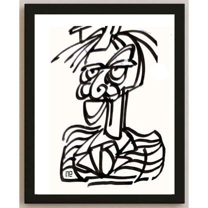 Nezih Danyal Tipler Kişiye Özel Sertifikalı Sınırlı Fine Art Karikatür Baskı NTP00126