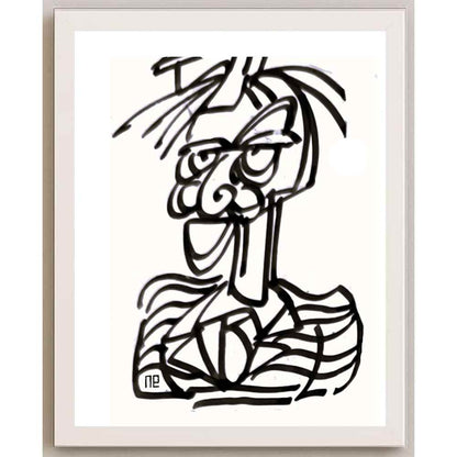 Nezih Danyal Tipler Kişiye Özel Sertifikalı Sınırlı Fine Art Karikatür Baskı NTP00126