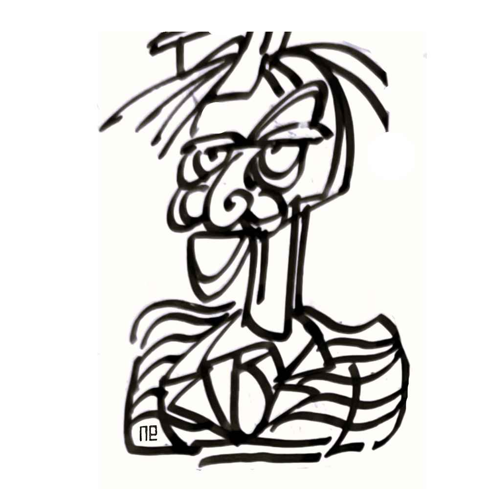 Nezih Danyal Tipler Kişiye Özel Sertifikalı Sınırlı Fine Art Karikatür Baskı NTP00126