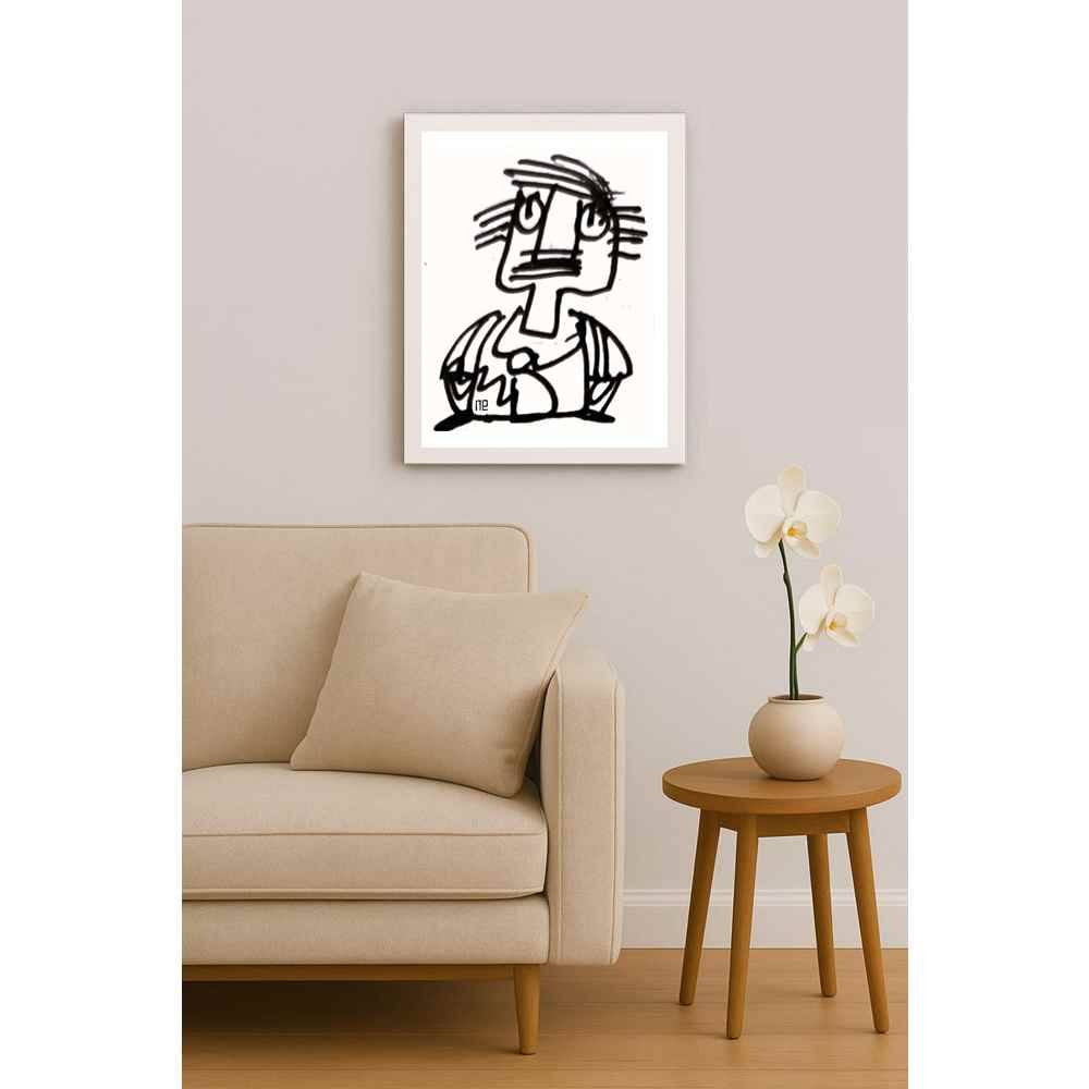 Nezih Danyal Tipler Kişiye Özel Sertifikalı Sınırlı Fine Art Karikatür Baskı NTP00127