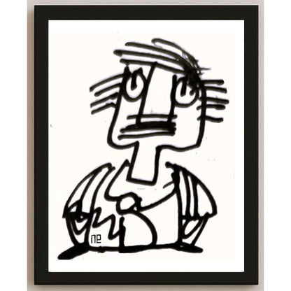Nezih Danyal Tipler Kişiye Özel Sertifikalı Sınırlı Fine Art Karikatür Baskı NTP00127