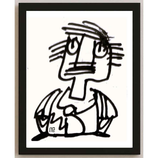 Nezih Danyal Tipler Kişiye Özel Sertifikalı Sınırlı Fine Art Karikatür Baskı NTP00127