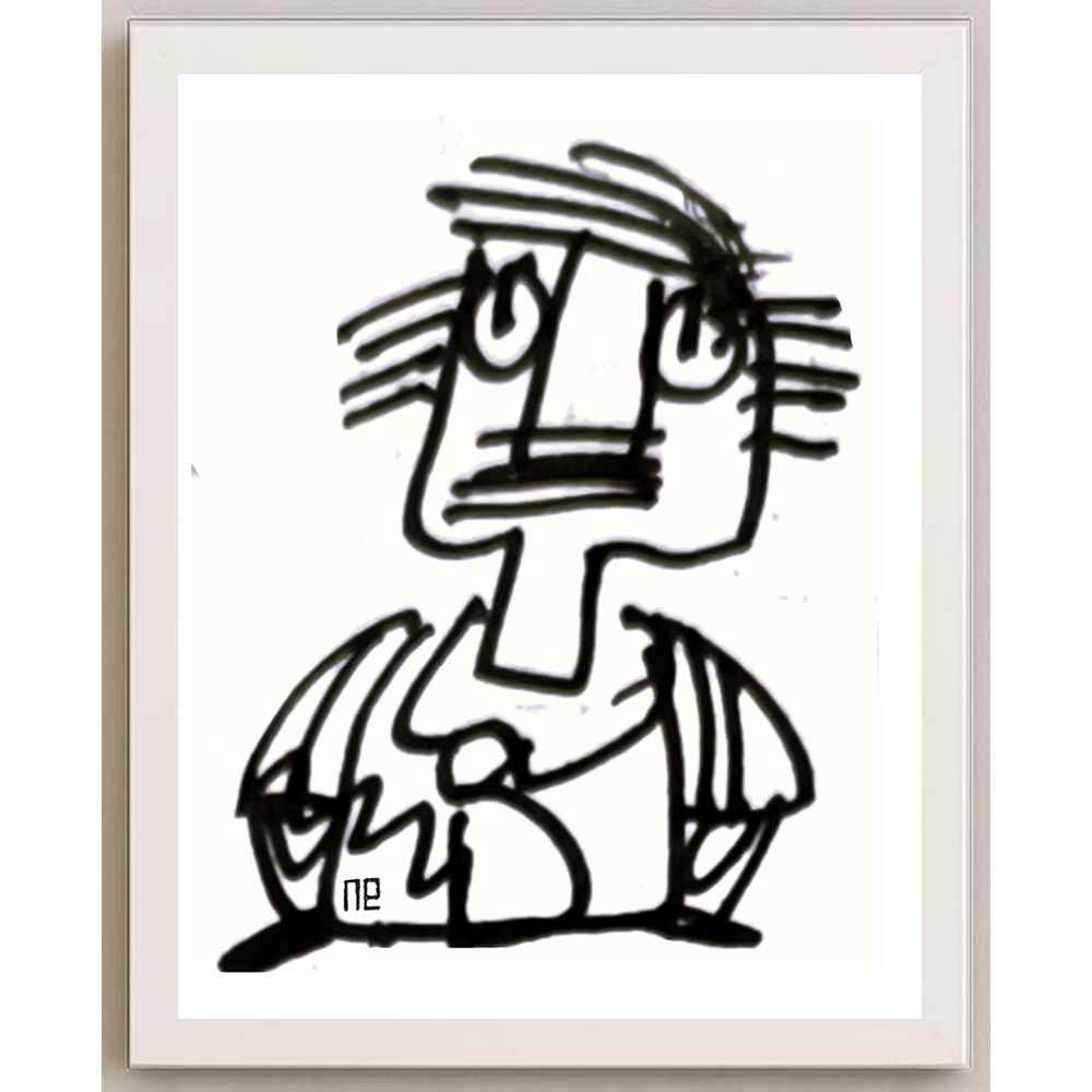 Nezih Danyal Tipler Kişiye Özel Sertifikalı Sınırlı Fine Art Karikatür Baskı NTP00127