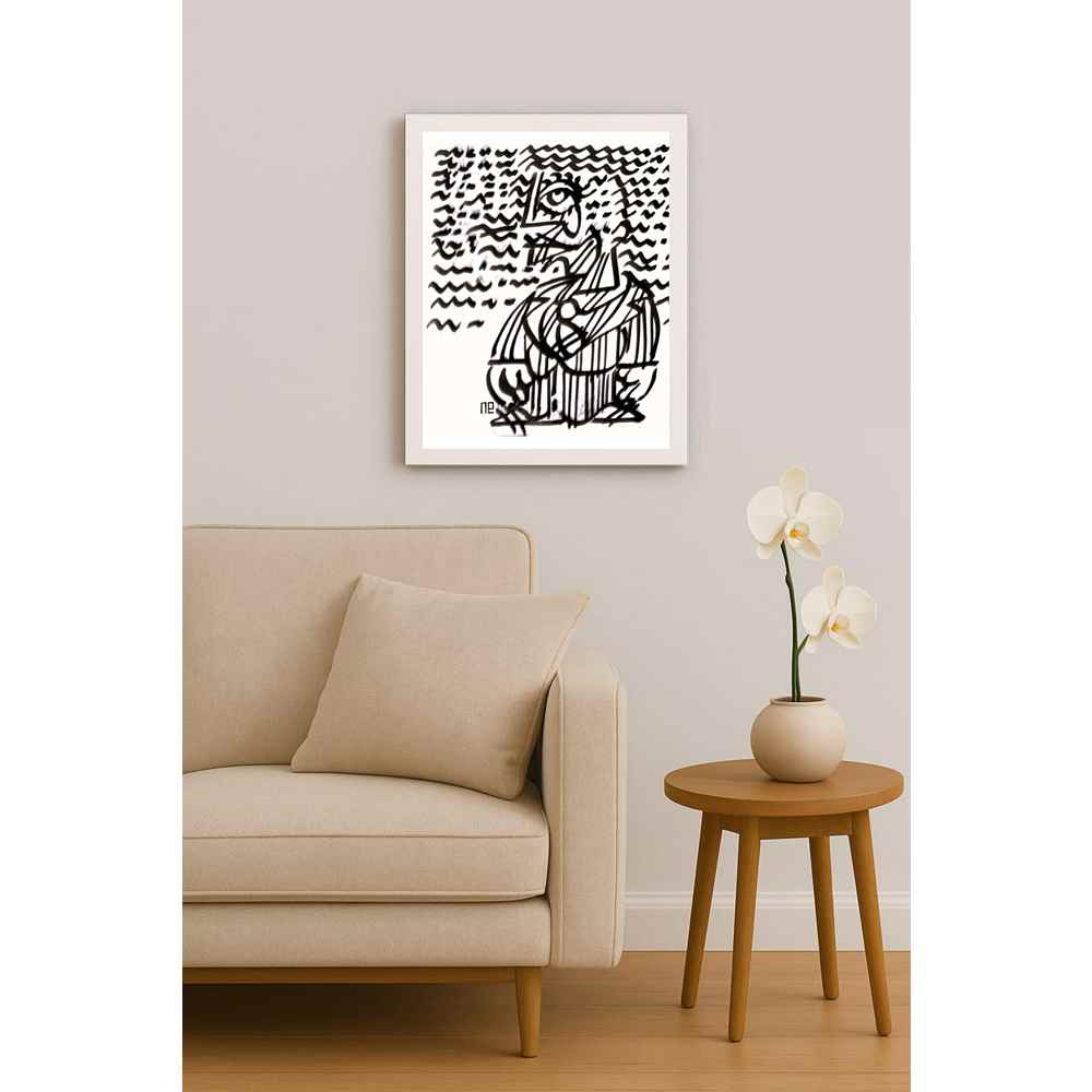 Nezih Danyal Tipler Kişiye Özel Sertifikalı Sınırlı Fine Art Karikatür Baskı NTP00128