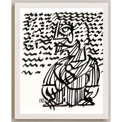 Nezih Danyal Tipler Kişiye Özel Sertifikalı Sınırlı Fine Art Karikatür Baskı NTP00128