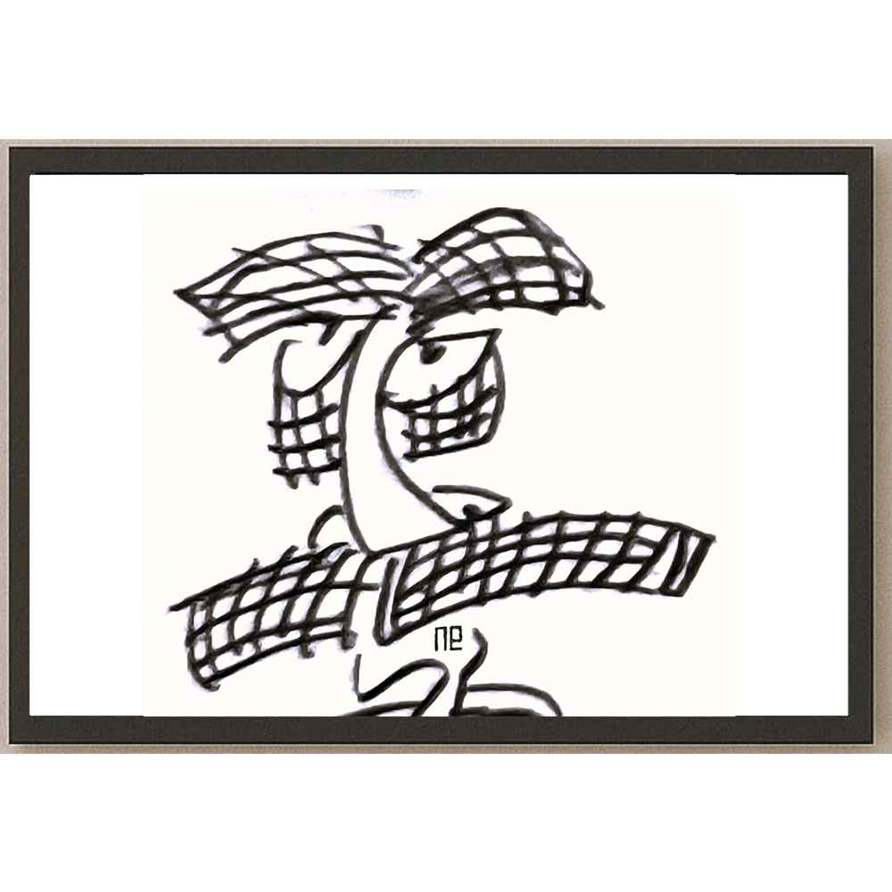 Nezih Danyal Tipler Kişiye Özel Sertifikalı Sınırlı Fine Art Karikatür Baskı NTP00138