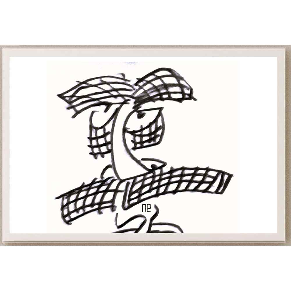 Nezih Danyal Tipler Kişiye Özel Sertifikalı Sınırlı Fine Art Karikatür Baskı NTP00138