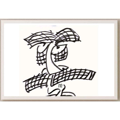 Nezih Danyal Tipler Kişiye Özel Sertifikalı Sınırlı Fine Art Karikatür Baskı NTP00138