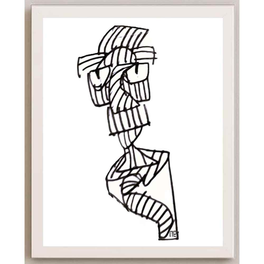 Nezih Danyal Tipler Kişiye Özel Sertifikalı Sınırlı Fine Art Karikatür Baskı NTP00139