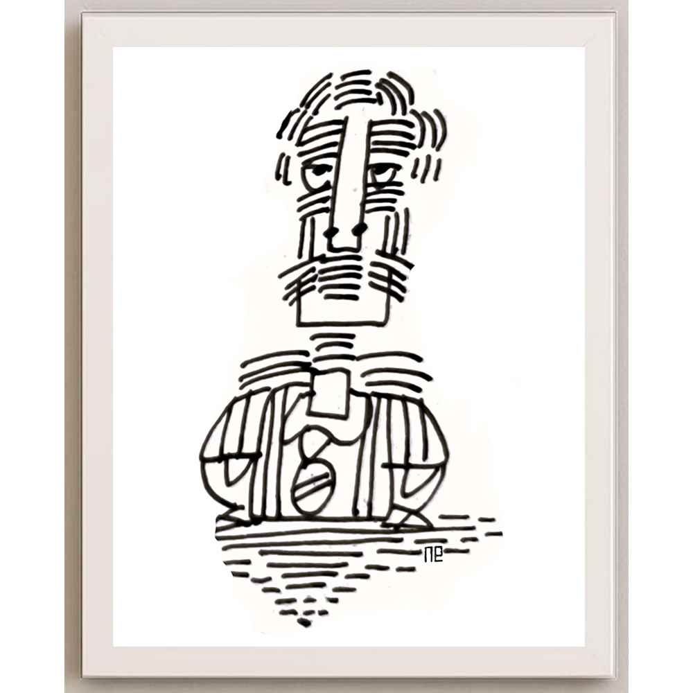 Nezih Danyal Tipler Kişiye Özel Sertifikalı Sınırlı Fine Art Karikatür Baskı NTP00142
