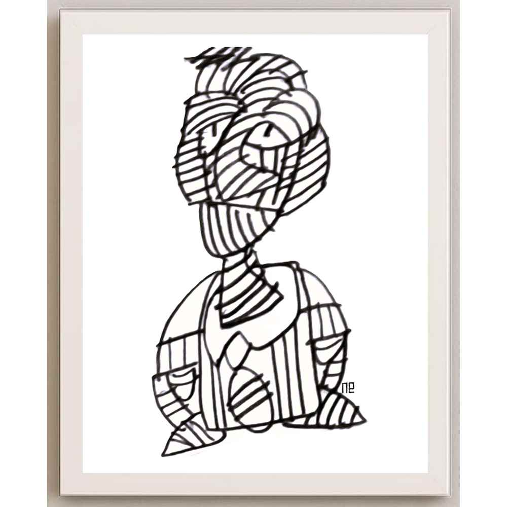 Nezih Danyal Tipler Kişiye Özel Sertifikalı Sınırlı Fine Art Karikatür Baskı NTP00143
