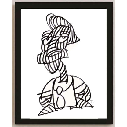 Nezih Danyal Tipler Kişiye Özel Sertifikalı Sınırlı Fine Art Karikatür Baskı NTP00144