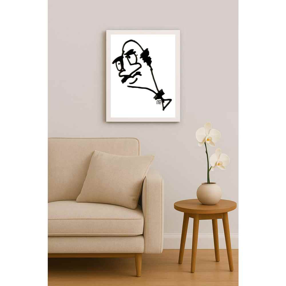 Nezih Danyal Tipler Kişiye Özel Sertifikalı Sınırlı Fine Art Karikatür Baskı NTP00145