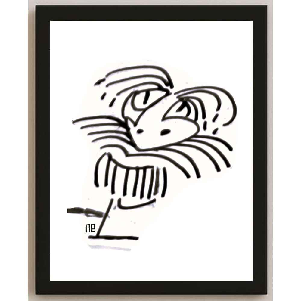 Nezih Danyal Tipler Kişiye Özel Sertifikalı Sınırlı Fine Art Karikatür Baskı NTP00146