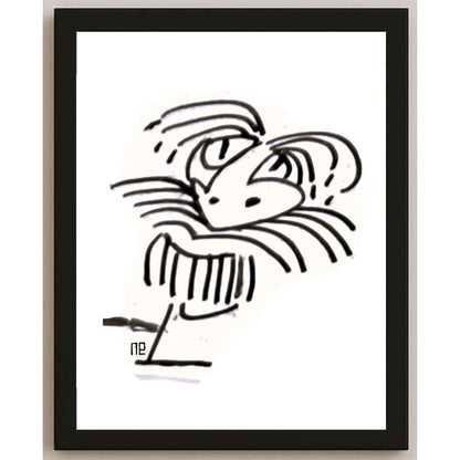 Nezih Danyal Tipler Kişiye Özel Sertifikalı Sınırlı Fine Art Karikatür Baskı NTP00146