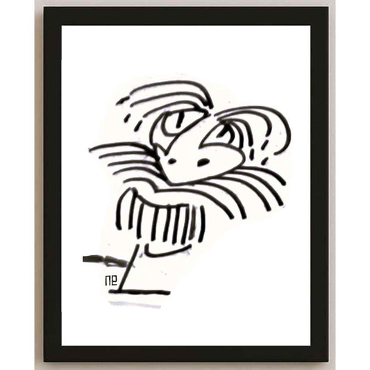 Nezih Danyal Tipler Kişiye Özel Sertifikalı Sınırlı Fine Art Karikatür Baskı NTP00146