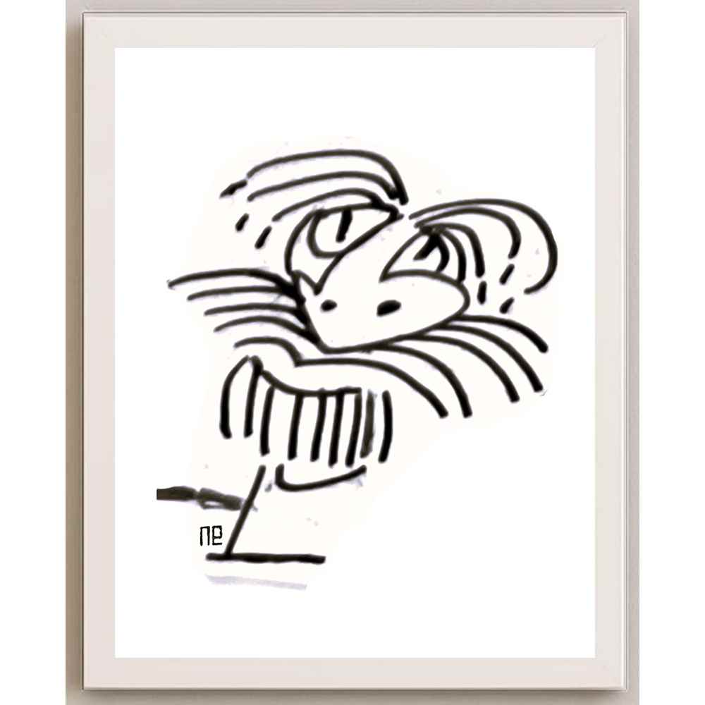 Nezih Danyal Tipler Kişiye Özel Sertifikalı Sınırlı Fine Art Karikatür Baskı NTP00146