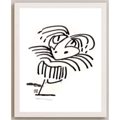 Nezih Danyal Tipler Kişiye Özel Sertifikalı Sınırlı Fine Art Karikatür Baskı NTP00146