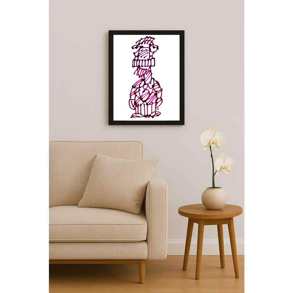 Nezih Danyal Tipler Kişiye Özel Sertifikalı Sınırlı Fine Art Karikatür Baskı NTP00152