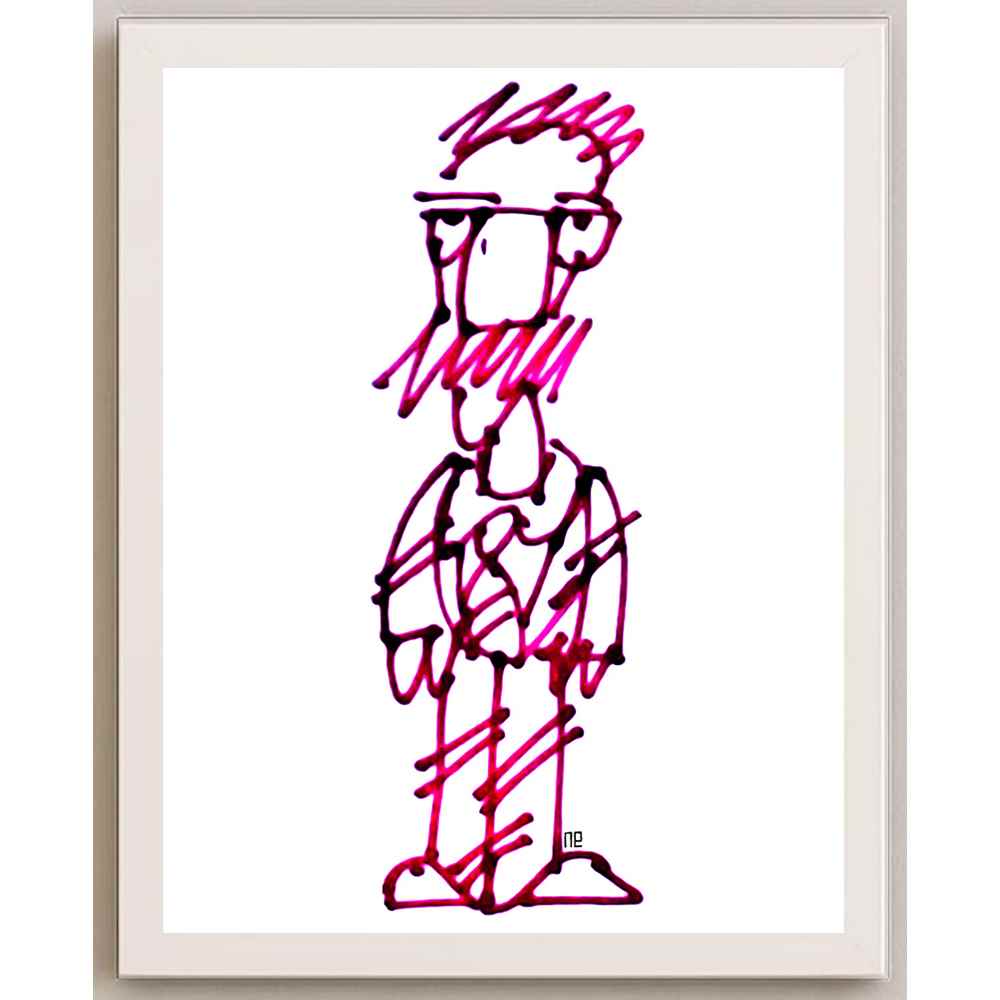 Nezih Danyal Tipler Kişiye Özel Sertifikalı Sınırlı Fine Art Karikatür Baskı NTP00153