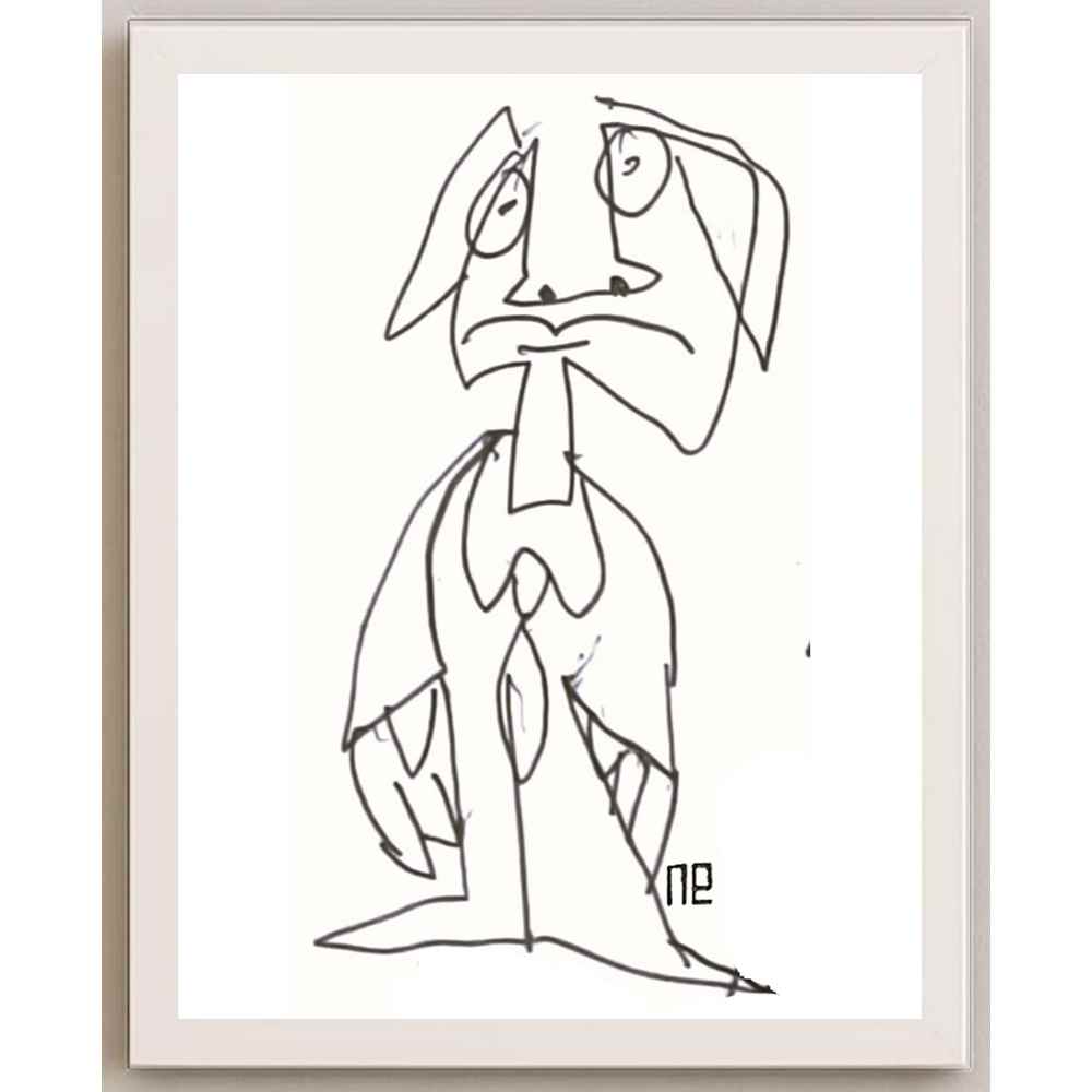 Nezih Danyal Tipler Kişiye Özel Sertifikalı Sınırlı Fine Art Karikatür Baskı NTP00154
