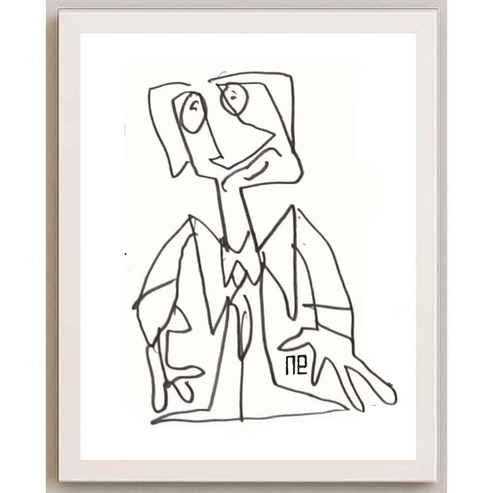Nezih Danyal Tipler Kişiye Özel Sertifikalı Sınırlı Fine Art Karikatür Baskı NTP00155